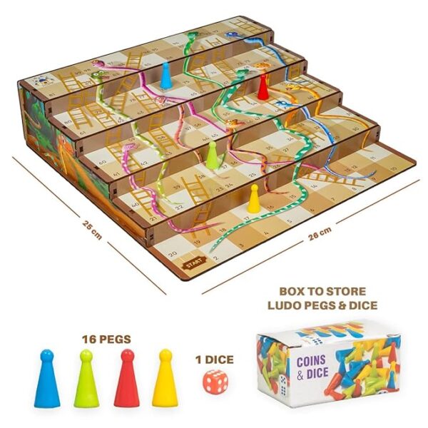 3D Snakes Ladders Board Game