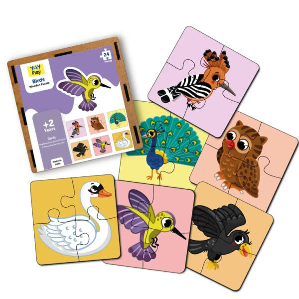Birds 4 Pieces Wooden Puzzles